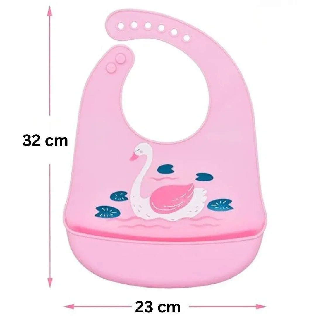 Silicone Bib Eith Catch Tray