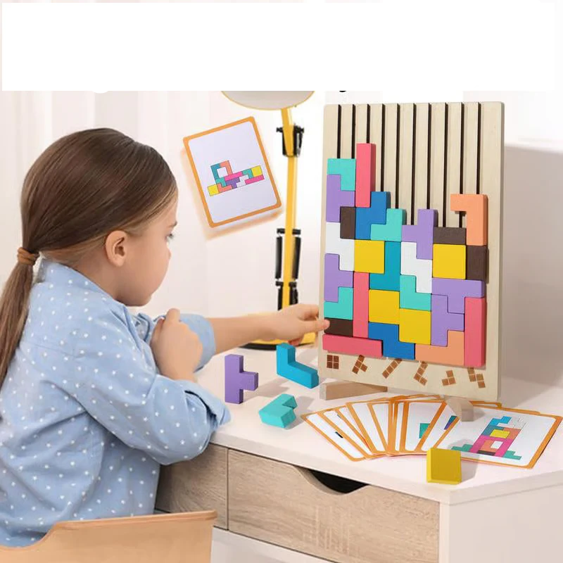 Montessori Wooden Tetris - Educational Fun Toy