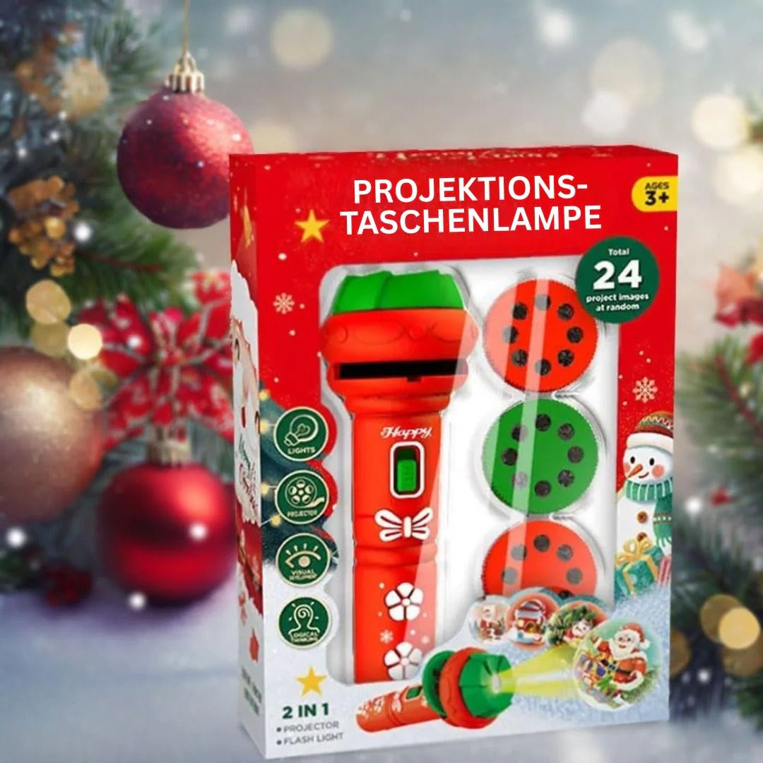 XmasLight – Projection flashlight with 24 Christmas motifs