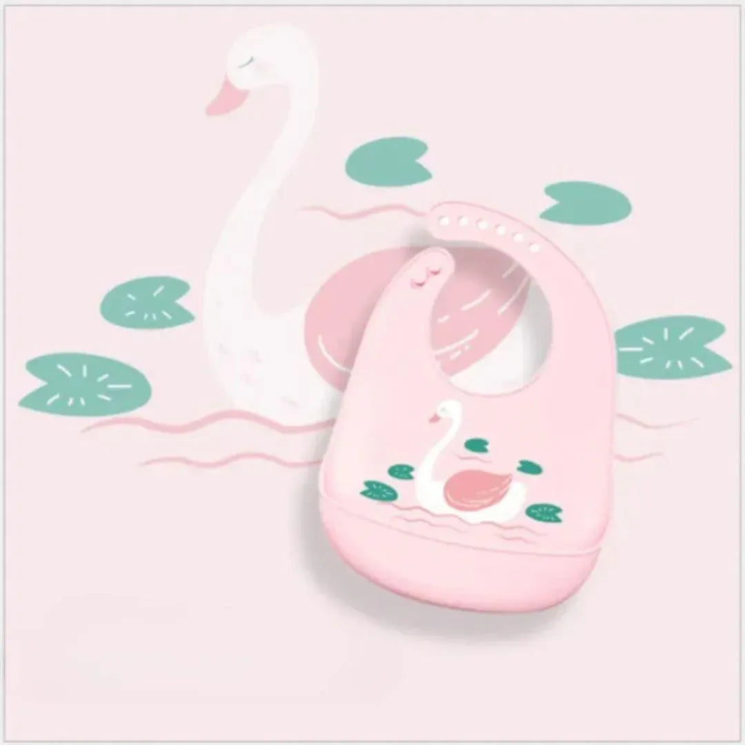 Silicone Bib Eith Catch Tray