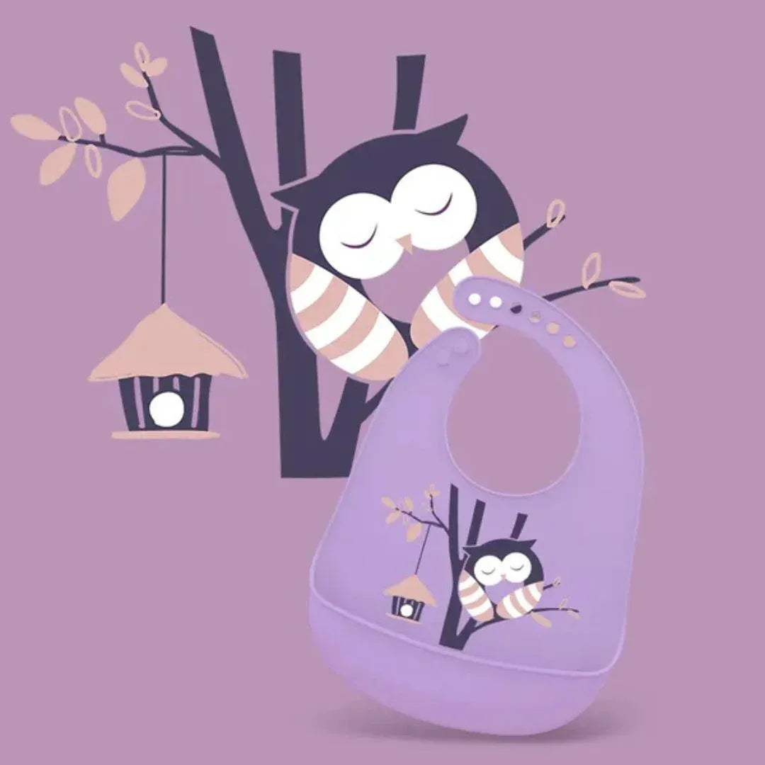 Silicone Bib Eith Catch Tray