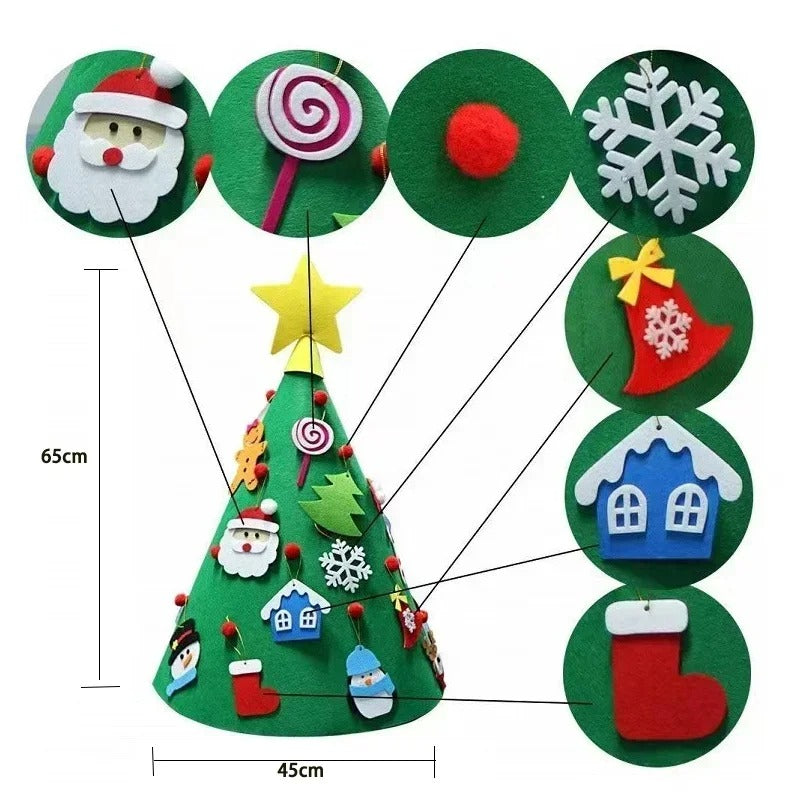 Kids 3D Felt Christmas Tree