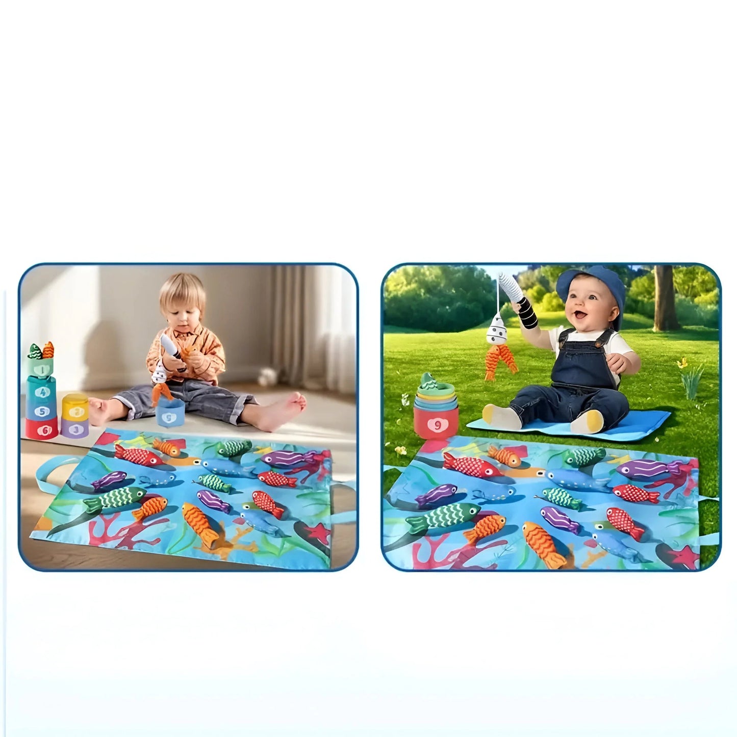 PlushPond - Montessori Play Pond With Plush Fish