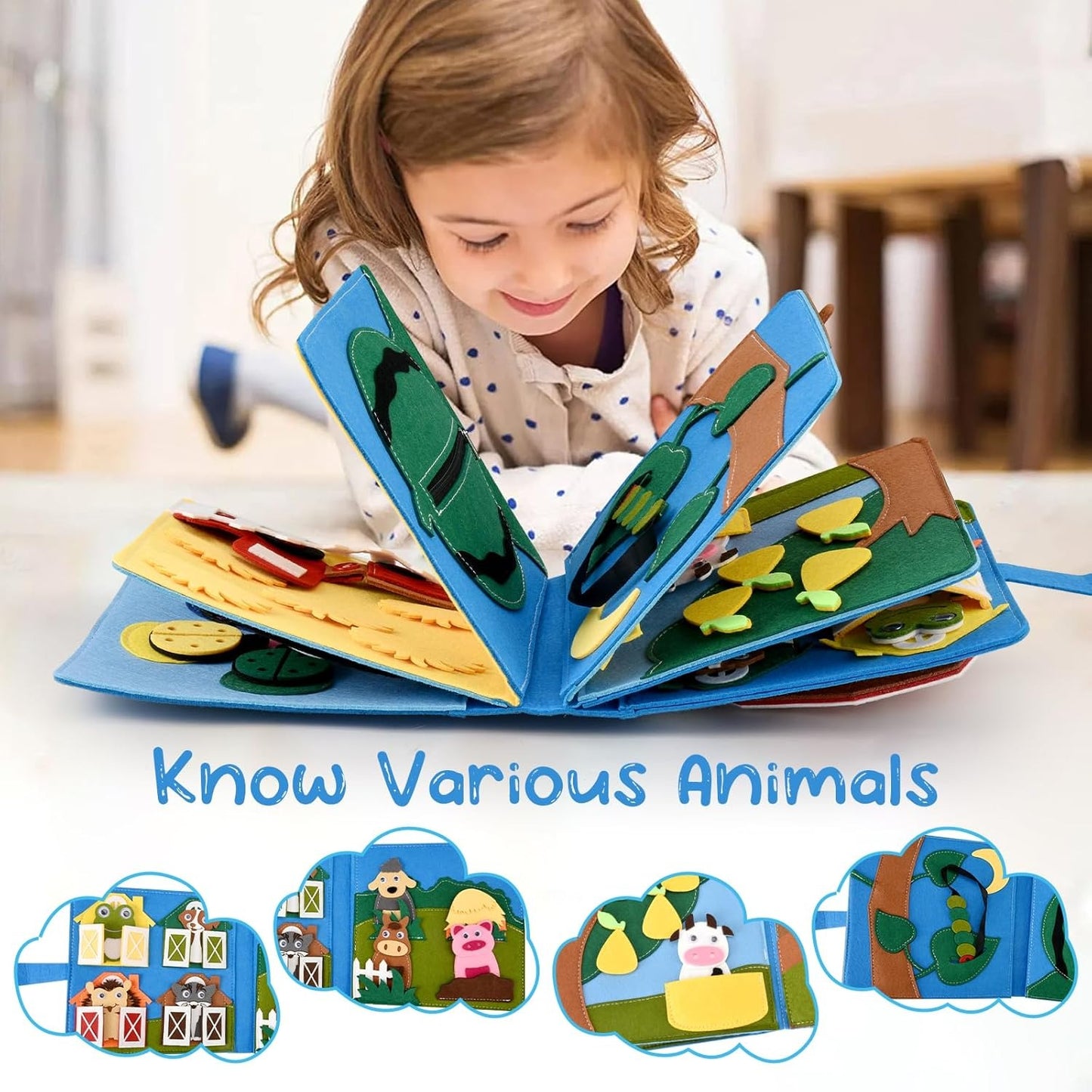 Busy Farm Cloth Book