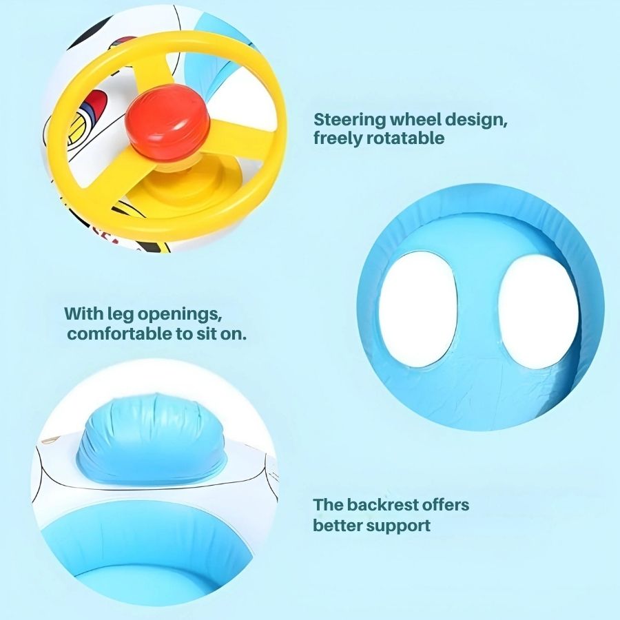 Baby Swim Ring With Steering Wheel