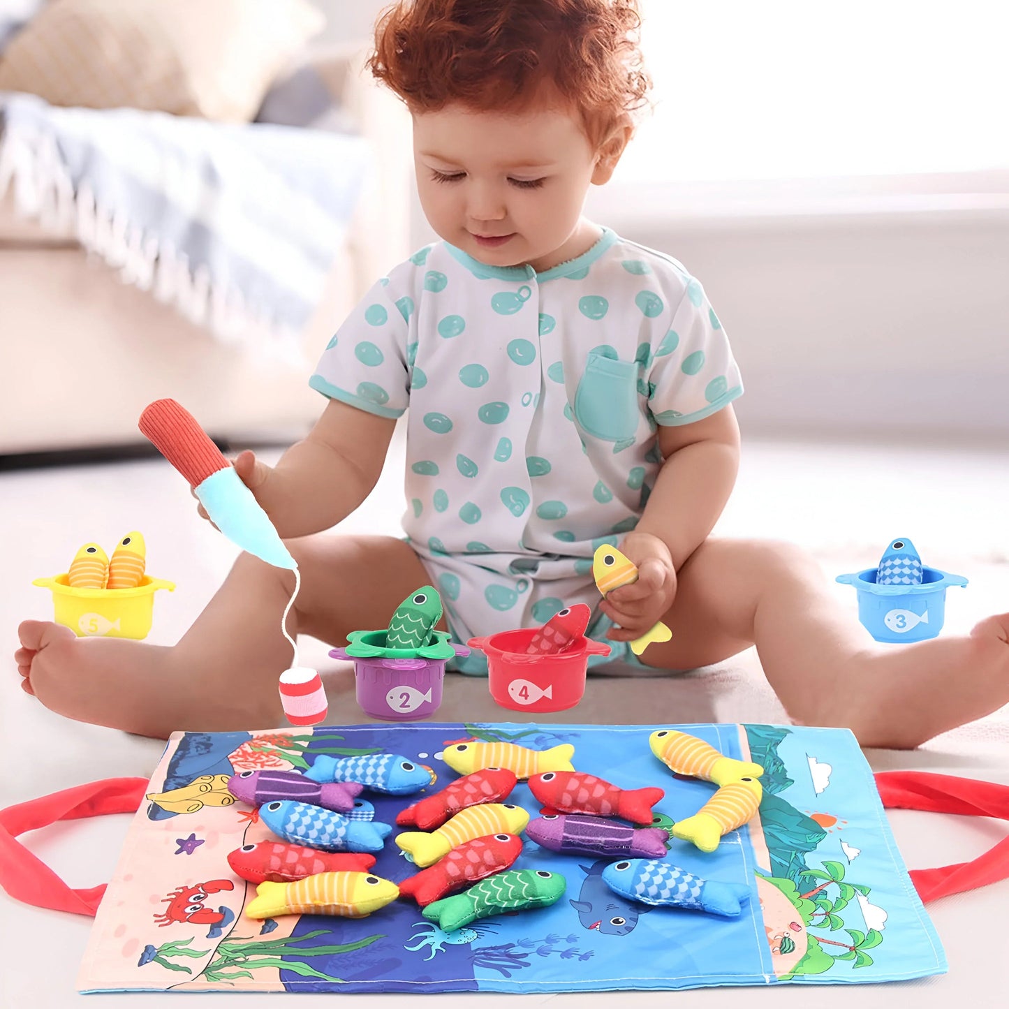 PlushPond - Montessori Play Pond With Plush Fish