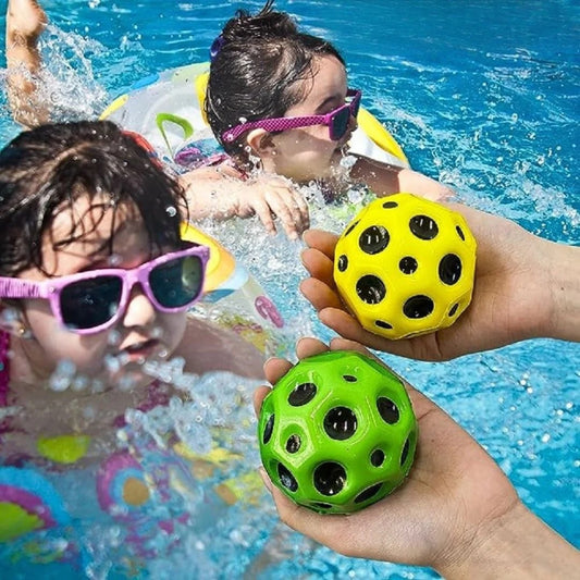 Anti-stress ball for squeezing and bouncing