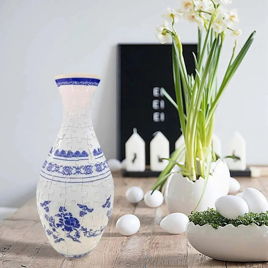 3D Puzzle Vase For Real Flowers