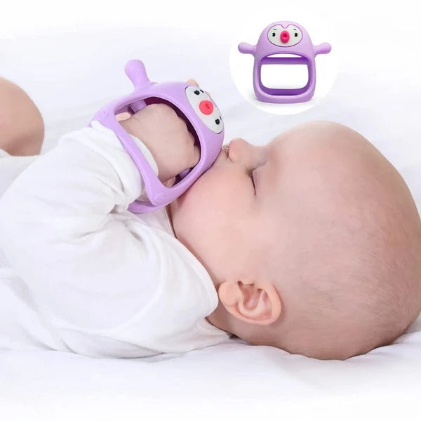 Cute Silicone Teething Ring in Penguin Shape