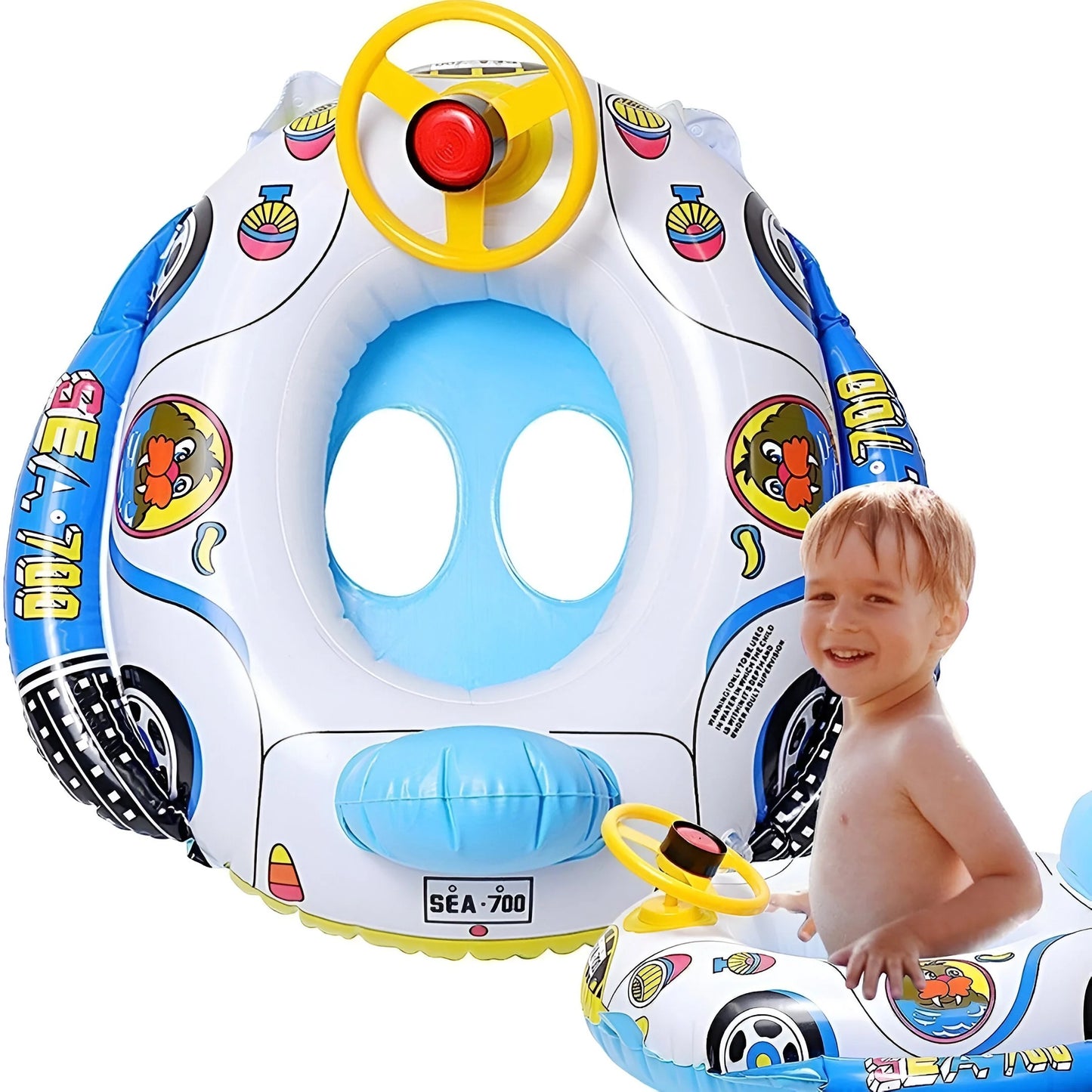 Baby Swim Ring With Steering Wheel
