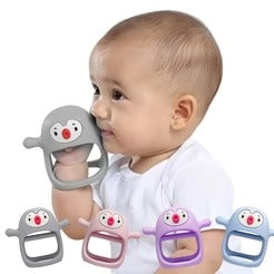 Cute Silicone Teething Ring in Penguin Shape