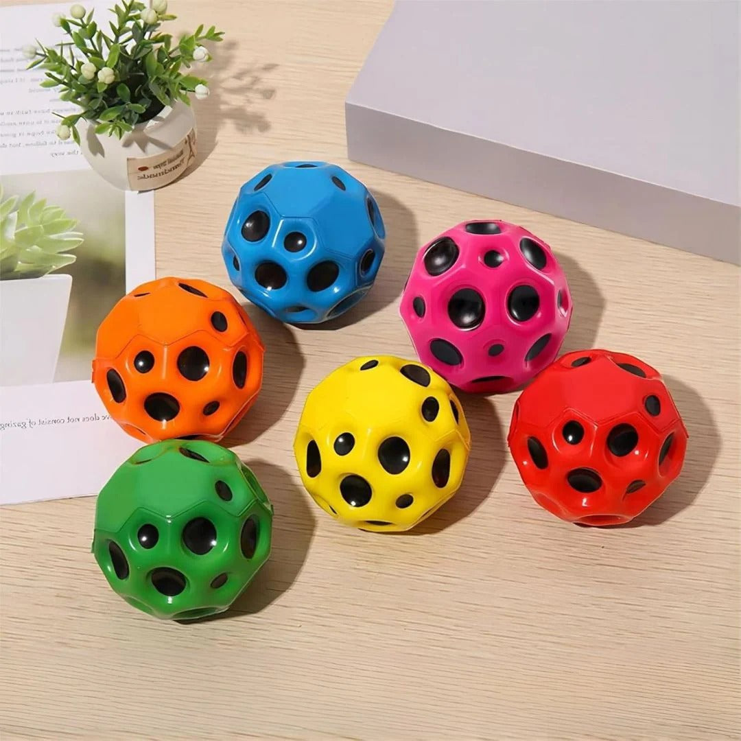 Anti-stress ball for squeezing and bouncing