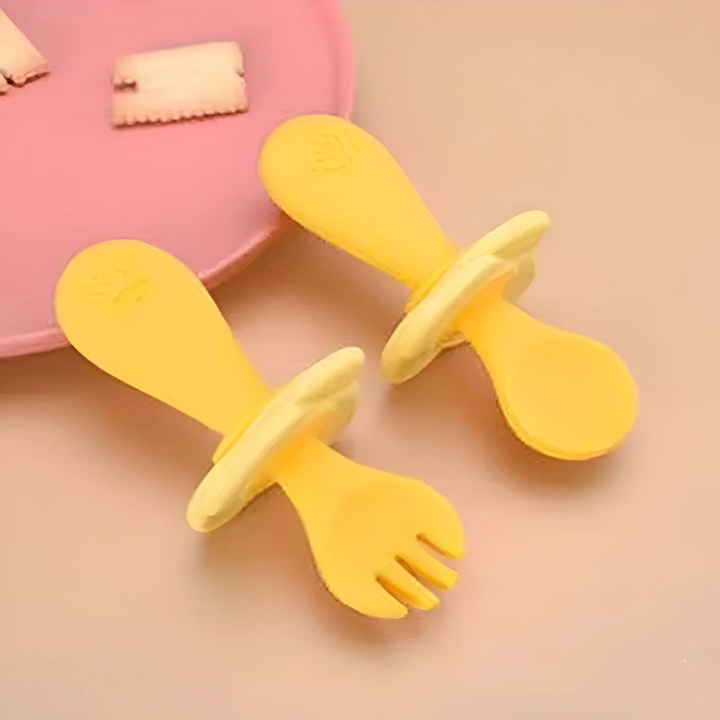 Baby silicone cutlery set
