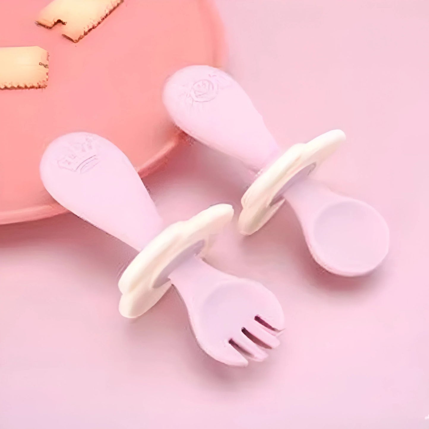 Baby silicone cutlery set